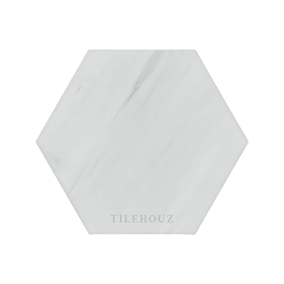 White Dolomite (Bianco Dolomiti) 10 Hexagon Tile Polished/honed