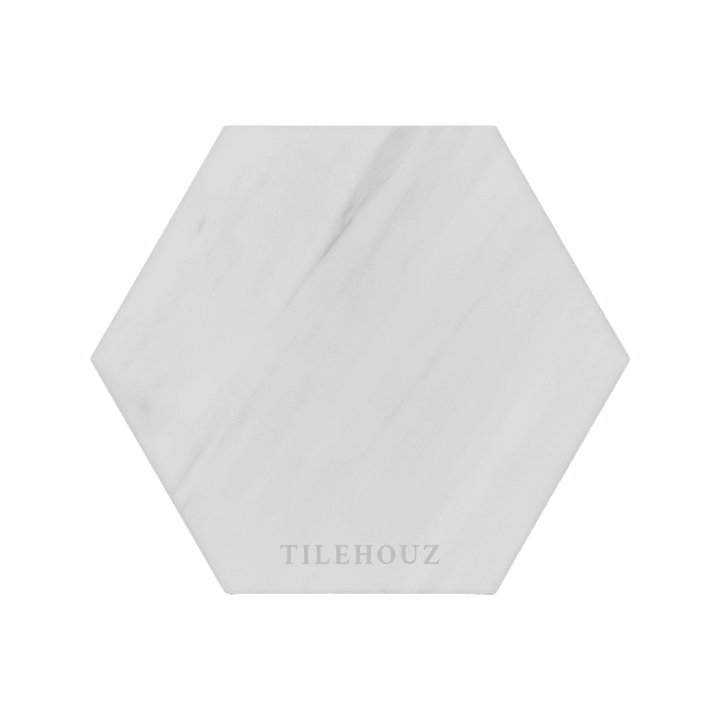 White Dolomite (Bianco Dolomiti) 10 Hexagon Tile Polished/honed