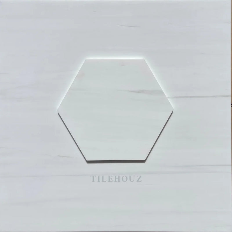 Bianco Dolomite 10 Hexagon Tile Polished/Honed (Premium) Marble