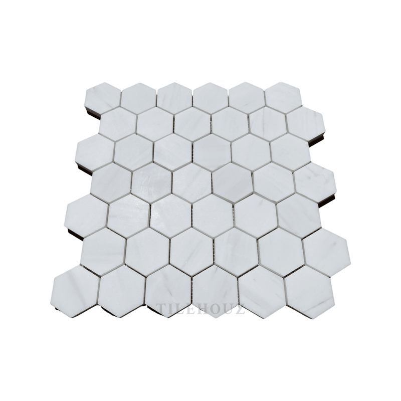 White Dolomite (Bianco Dolomiti) 2 Hexagon Mosaic Polished/honed