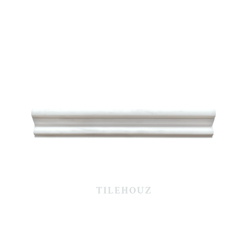 White Dolomite (Bianco Dolomiti) 2X12 Crown/milano Molding Polished/honed