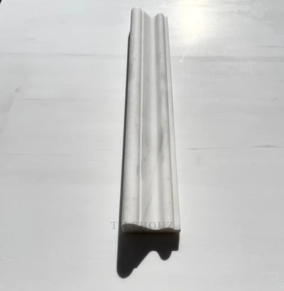 Bianco Dolomite 2X12 Crown/Milano Molding Polished/Honed (Premium) Marble