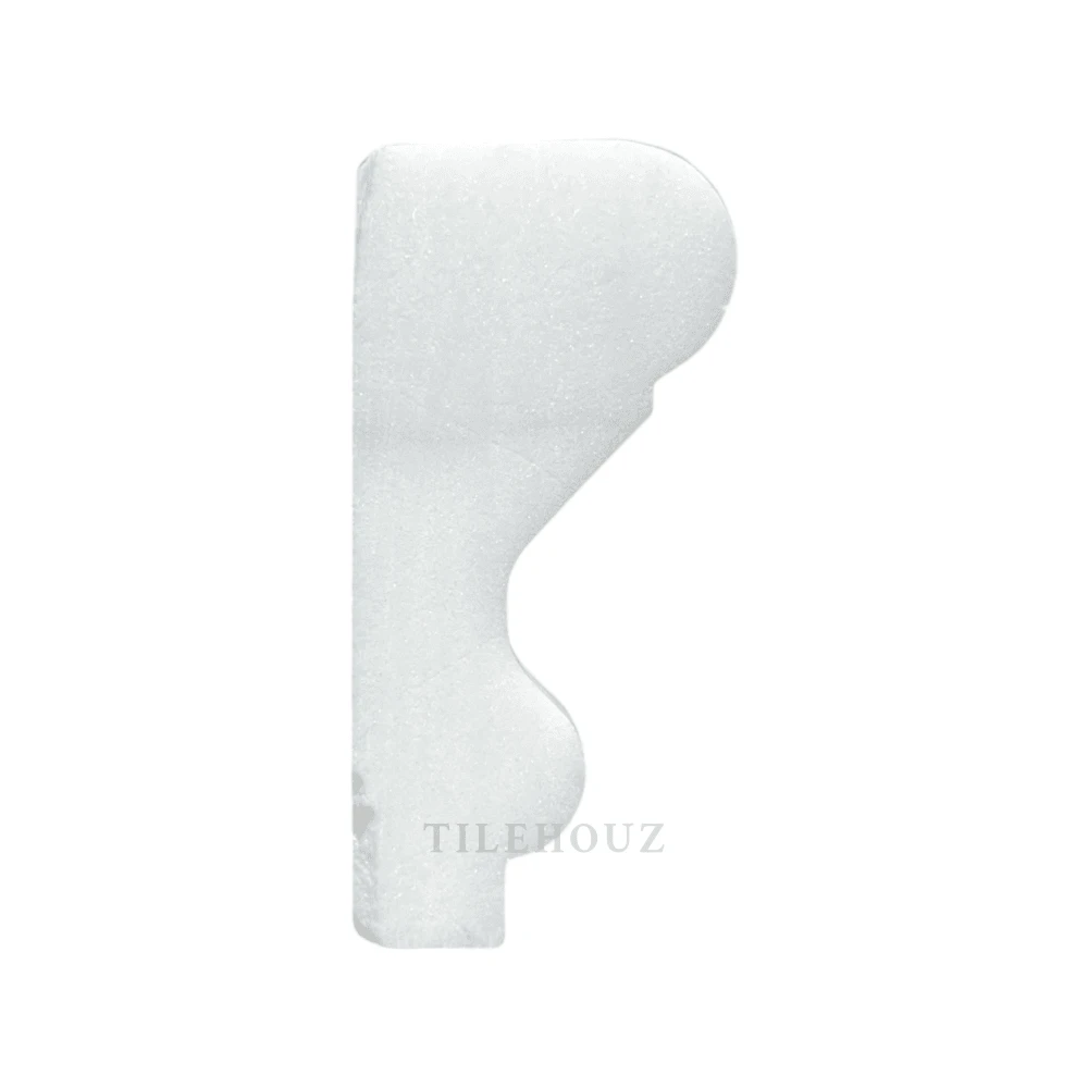 Bianco Dolomite marble crown/Milano molding 2x12, polished/honed, Tilehouz