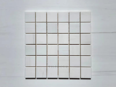 Bianco Dolomite 2X2 Square Mosaic Polished/Honed (Premium) Marble