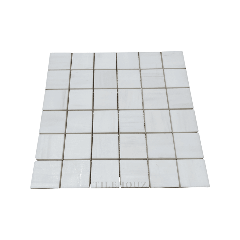 White Dolomite (Bianco Dolomiti) 2X2 Square Mosaic Polished/honed