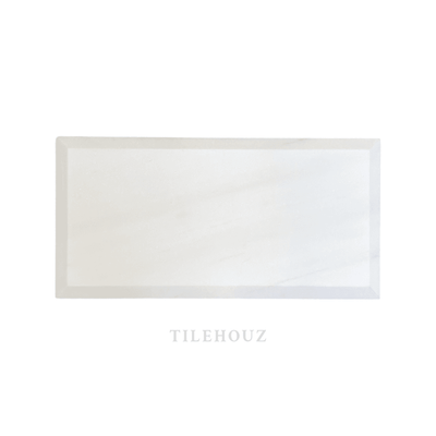 White Dolomite (Bianco Dolomiti) 3X6 Deep Beveled Tile Polished/honed