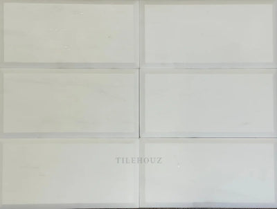 Bianco Dolomite 3X6 Deep Beveled Tile Polished/Honed (Premium) Marble