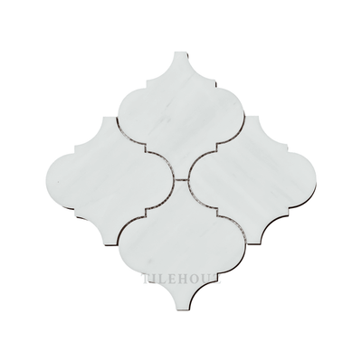 White Dolomite (Bianco Dolomiti) 6 Arabesque/lantern Mosaic Polished/honed