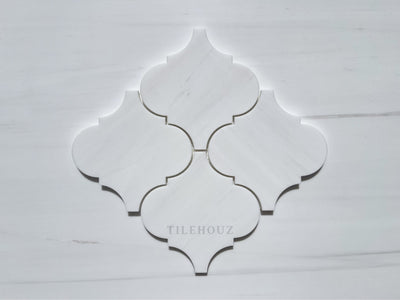 White Dolomite (Bianco Dolomiti) 6 Arabesque/lantern Mosaic Polished/honed