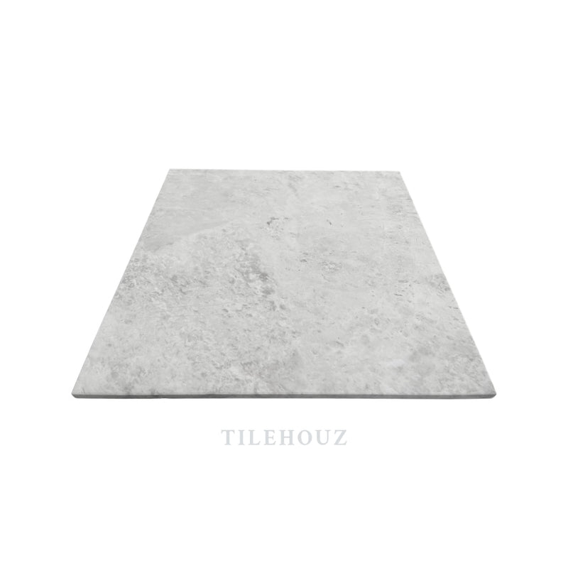 Bianco Grigio Dolomite 18X18 Leathered Tile