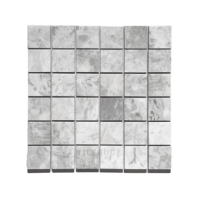 Bianco Grigio Dolomite 2X2 Leathered Mosaic
