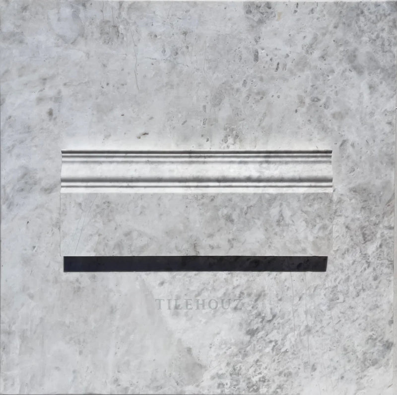 Bianco Gris Dolomite Leathered 4 3/4X12 Baseboard Trim Marble