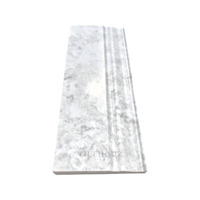 Bianco Grigio Dolomite Leathered 4 3/4X12 Baseboard Trim