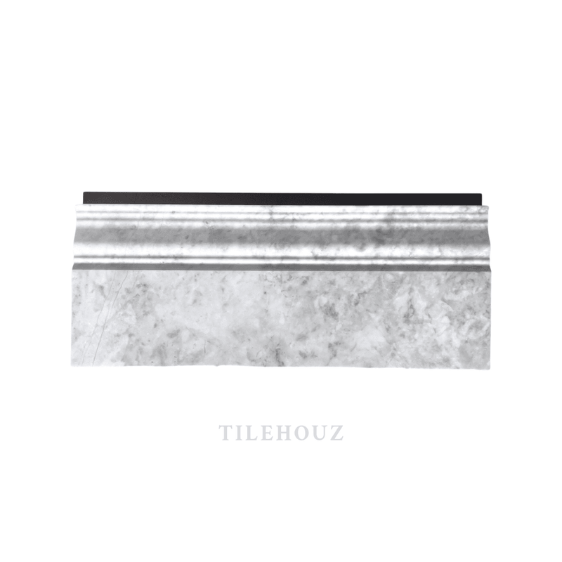 Bianco Grigio Dolomite Leathered 4 3/4X12 Baseboard Trim