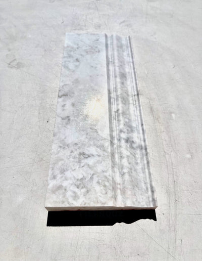 Bianco Grigio Dolomite Leathered 4 3/4X12 Baseboard Trim