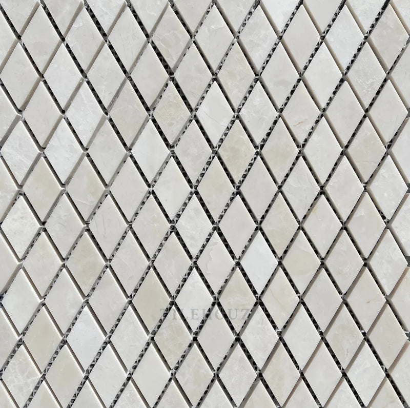 Botticino Beige Marble 1 Diamond Mosaic Polished