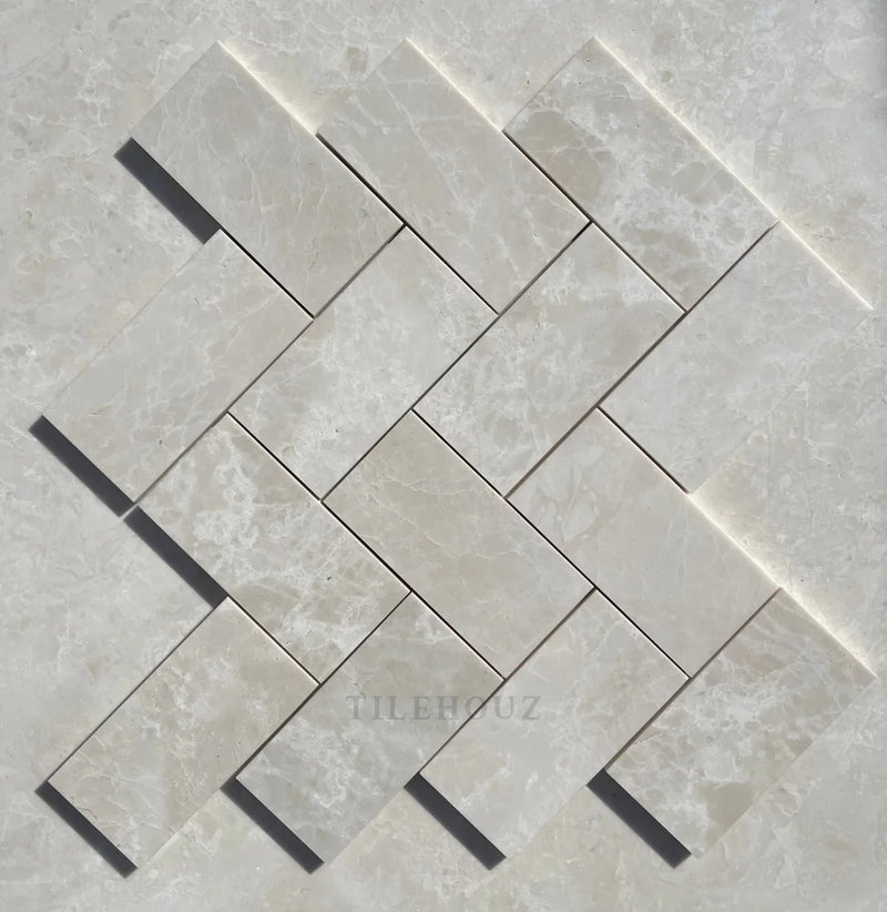 Botticino Beige Marble 3X6 Subway Tile Polished&Honed