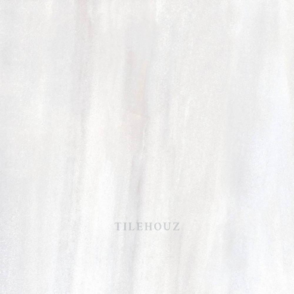 Bruce Matte 48 x 48 porcelain tile; white marble-like finish by Tilehouz