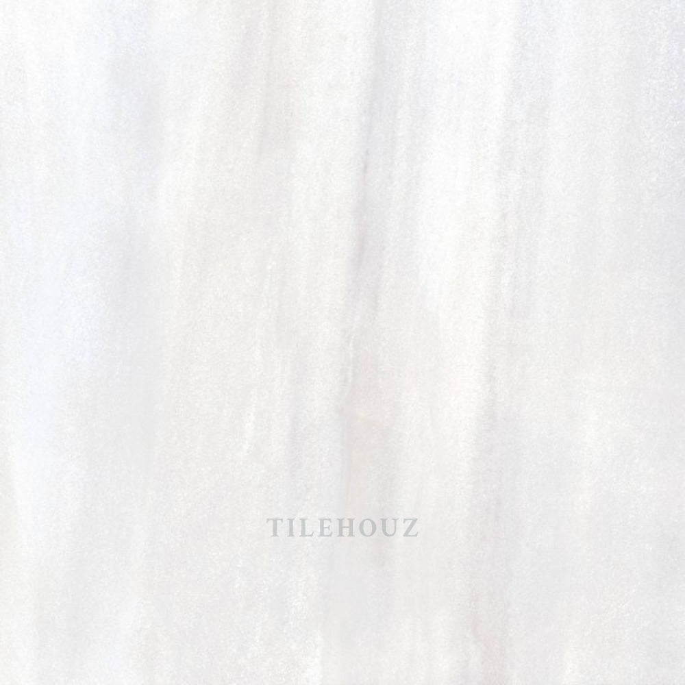 Bruce Polished 48x48 porcelain tile by Tilehouz in white with subtle gray veining