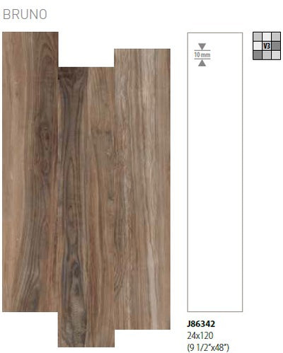 ONTARIO BROWN PORCELAIN TILE 10X48