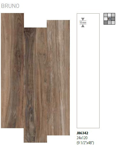 ONTARIO BROWN PORCELAIN TILE 10X48