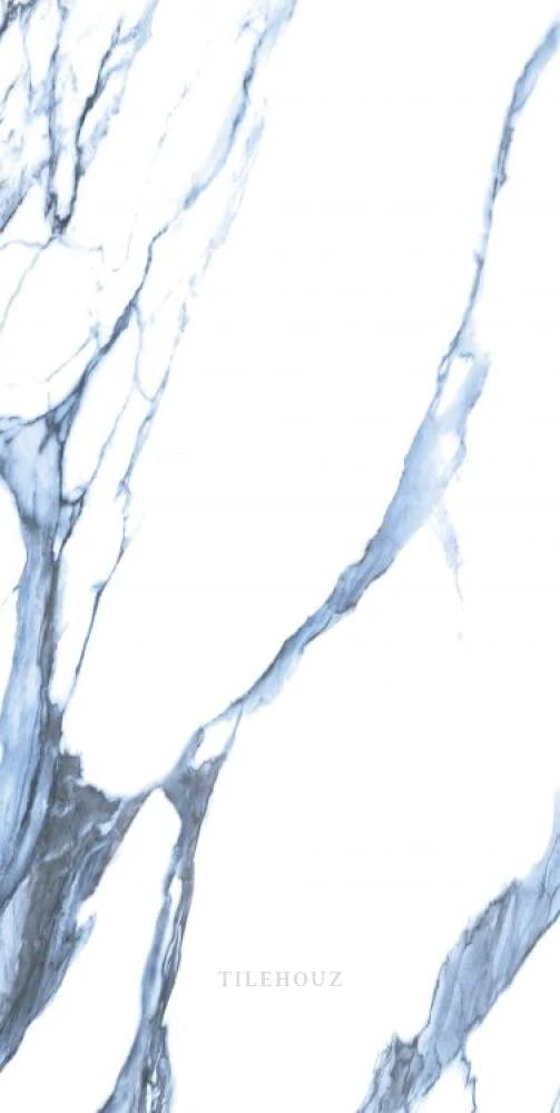 Calacatta Blue porcelain tile, polished finish, 24x48 by Tilehouz