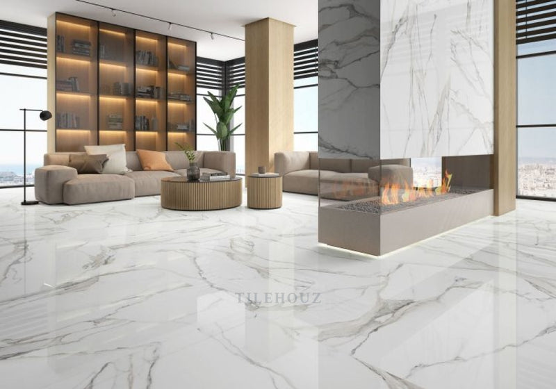 Calacatta Fantasy Topo Polished 48 X Porcelain Tiles