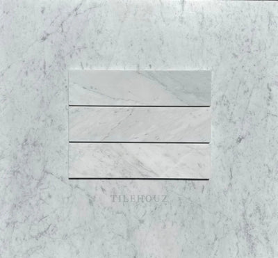 Carrara White Marble 3X12 Tile Polished&Honed