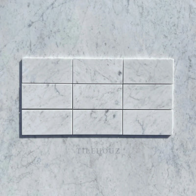 Carrara White Marble 3X6 Tile Polished&Honed