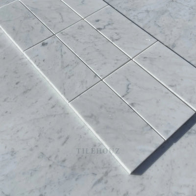 Carrara White Marble 3X6 Tile Polished&Honed