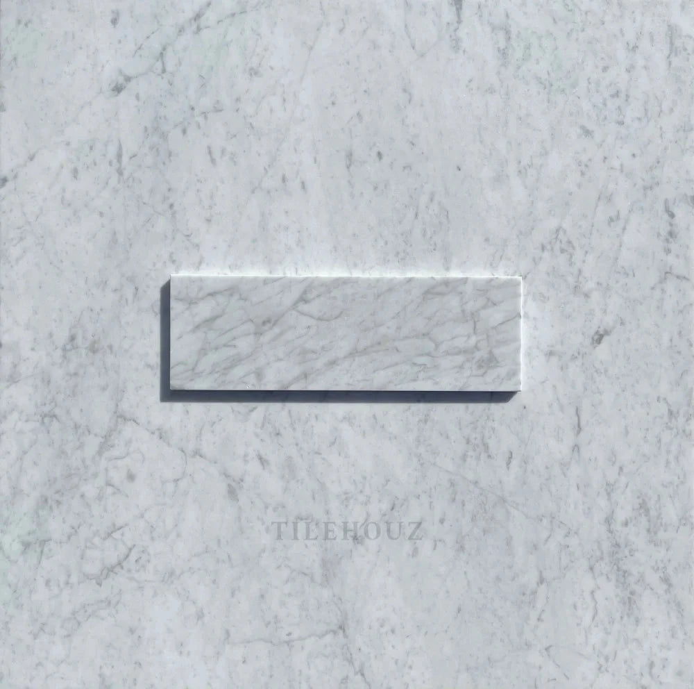 Carrara White Marble 4x12 tile, polished & honed, Tilehouz, wall & ceiling tile.