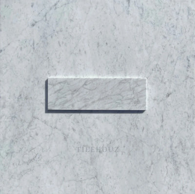 Carrara White Marble 4X12 Tile Polished&Honed
