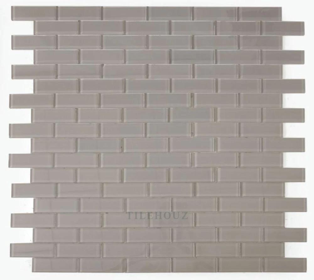 Glass mosaic tile Casale Grey Shining, 11.75 x 11.75, Tilehouz