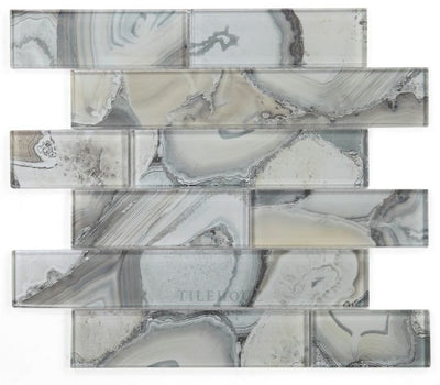 Casale Shell Grey 11.75 X Glass Mosaic Tile