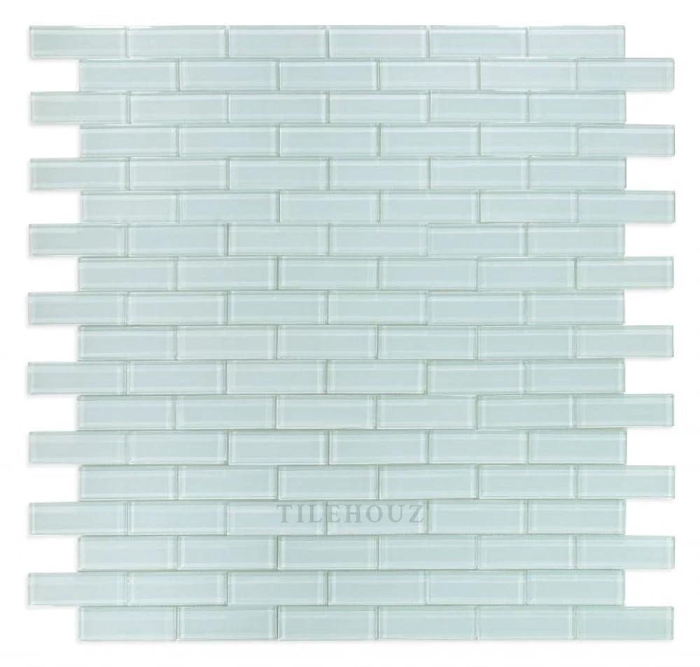 Casale turquoise glass mosaic tile sheet by Tilehouz, 11.75 x 11.75 in, wall & ceiling tile