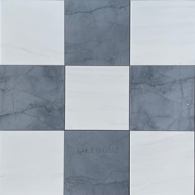 Checkerboard Bardiglio Imperiale & Dolomite Marble