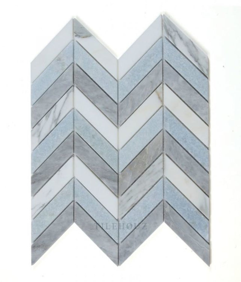 Chevron Livid 10.75 X 12.25 Marble
