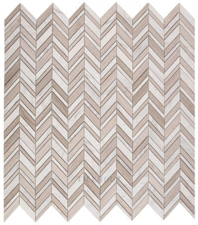 Chevron Shadow Loft 11.75 X 12 Marble