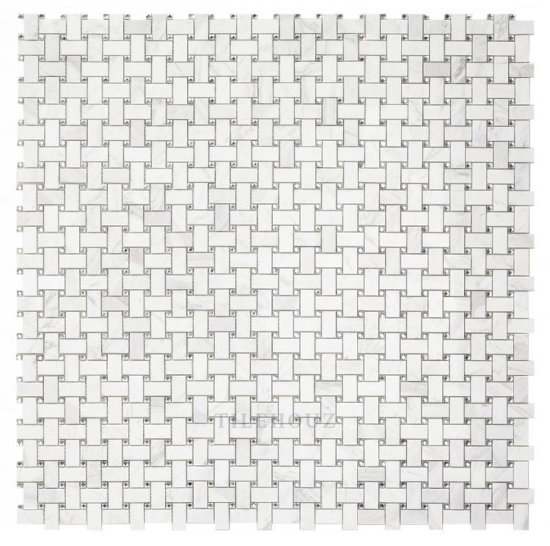 Cross White 12 X Glass Mosaic Tile