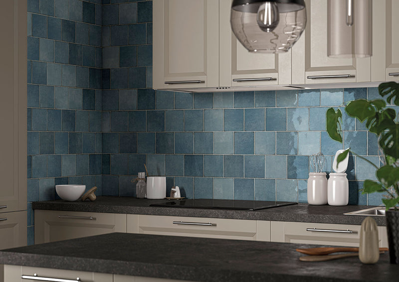 RENZO DENIM TILE 5X5 GLOSSY CERAMIC TILE