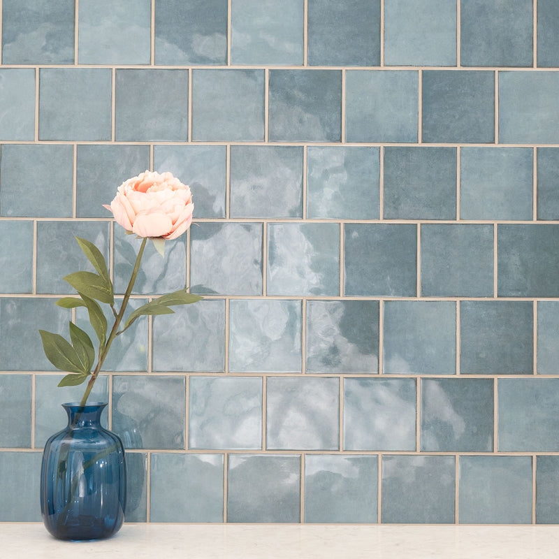 RENZO DENIM TILE 5X5 GLOSSY CERAMIC TILE