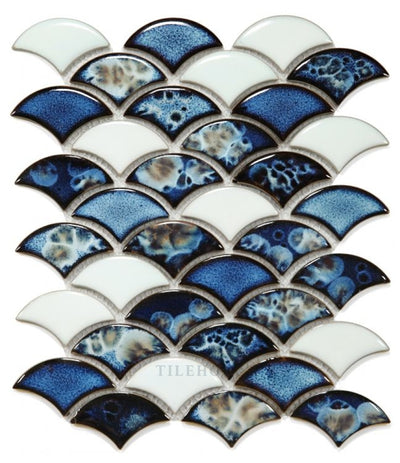 Dragon Scale Ocean 9.75 X 12 Handmade Porcelain