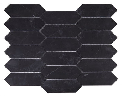 Elongated Hex Marquina 11.75 X 15 Marble