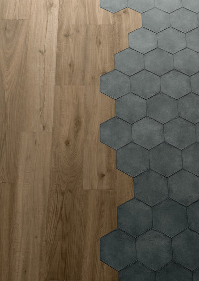 TERRACRETA DIPINTO MARNA HEXAGON PORCELAIN TILE 8.5X10