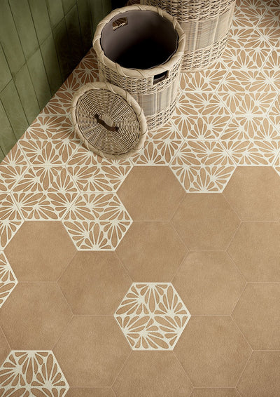 TERRACRETA DIPINTO MARNA HEXAGON PORCELAIN TILE 8.5X10