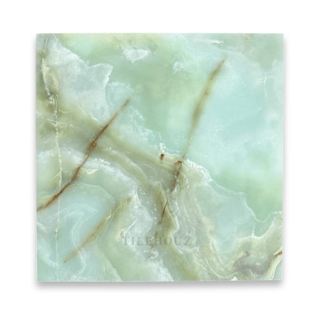 Green Onyx 12x12 Polished Tile by Tilehouz for wall and ceiling tile