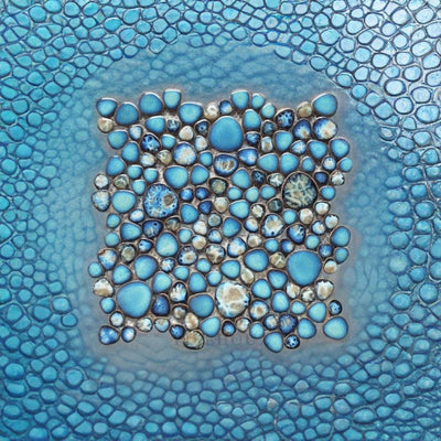 Growing Blue Lake Pebble 11.5 X Porcelain Mosaic Tile Handmade