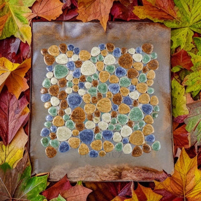 Growing Forest Pebble 11.5 X Porcelain Mosaic Tile Handmade