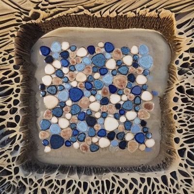 Growing Seaside Pebble 11.5 X Porcelain Mosaic Tile Handmade