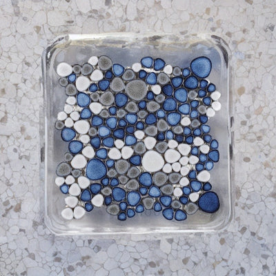 Growing Sky Pebble 11.5 X Porcelain Mosaic Tile Handmade